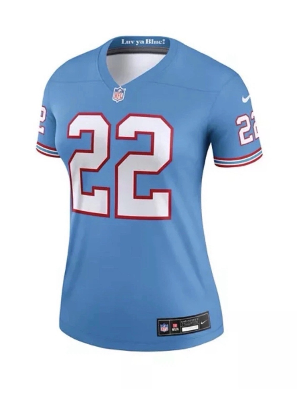 Nike Derrick Henry #22 Titans Oilers Throwback Game Jersey Women's L NWT NFL